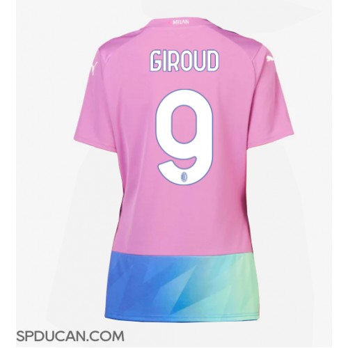Zenski Nogometni Dres AC Milan Olivier Giroud #9 Rezervni 2023-24 Kratak Rukav